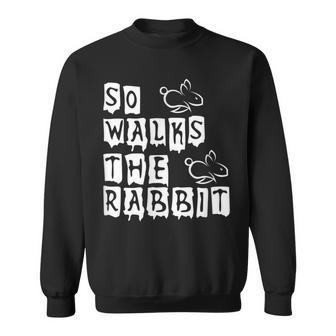 So Walks He Rabbit So Läuft Der Hase Denglisch Fun Saying Sweatshirt - Seseable