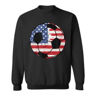 Soccer American Flag United States Ball Sweatshirt - Monsterry