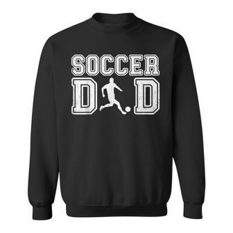 Soccer Dad Father's Day Football Vintage Daddy Papa Father Sweatshirt - Thegiftio UK