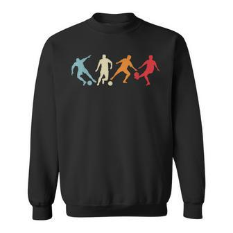Soccer Player Retro Vintage Colors Soccer Fan Players Sweatshirt - Monsterry CA