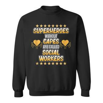Social Worker Superheroes Social Work Month Graphic Sweatshirt - Monsterry UK