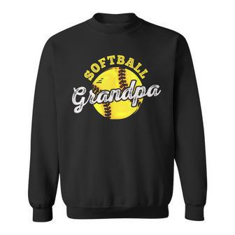 Softball Grandpa Grandfather Father's Day Sweatshirt - Monsterry