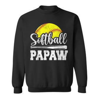 Softball Papaw Softball Player Game Day Father's Day Sweatshirt - Seseable