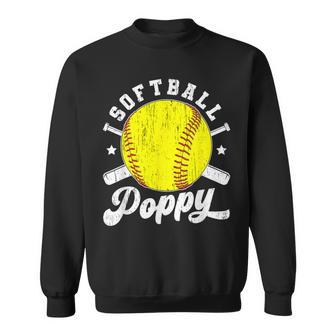 Softball Poppy Grandpa Softball Player Poppy Sweatshirt - Monsterry