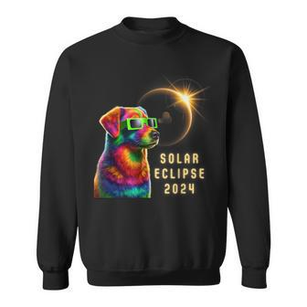 Solar Eclipse 2024 Dog Wearing Solar Eclipse Glasses Sweatshirt - Monsterry CA