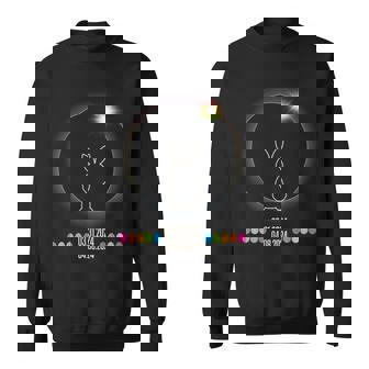 Solar Eclipse 2024 Easter Bunny Easter Eggs Sweatshirt | Mazezy