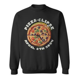 Solar Eclipse 2024 Pizza-Clipse Eclipse 2024 Sweatshirt - Monsterry UK