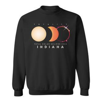 Solar Eclipse 2024 Indiana Total Eclipse America Graphic Sweatshirt - Monsterry