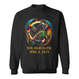 Solar Eclipse 2024 Mystical Dragon Fantasy Lover Sweatshirt - Seseable