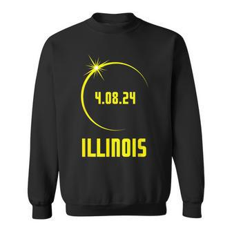 Solar Eclipse 2024 North America Illinois Usa 40824 Sweatshirt - Monsterry