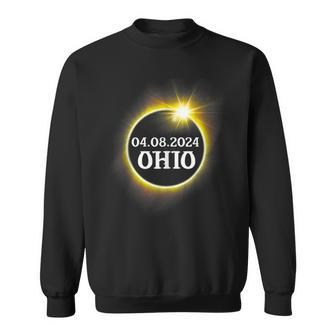 Solar Eclipse 2024 Ohio Usa State Totality Path Souvenir Sweatshirt - Thegiftio UK