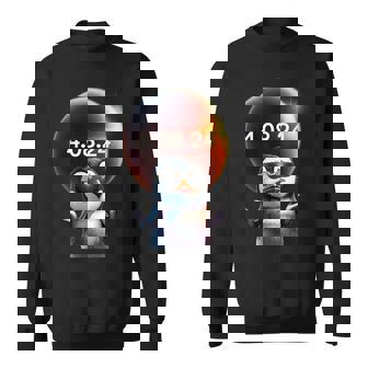 Solar Eclipse 2024 Penguin Wearing Solar Eclipse Sweatshirt | Seseable UK