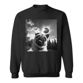 Solar Eclipse 2024 Pug Meme Sweatshirt - Monsterry UK