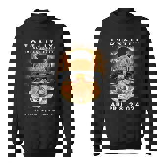 Solar Eclipse 2024 Squirrel Wearing Eclipse Glasses Sweatshirt - Seseable