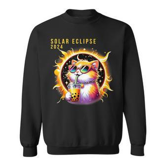 Solar Eclipse April 8 2024 Astronomy Kawaii Cat Lover Sweatshirt | Mazezy UK