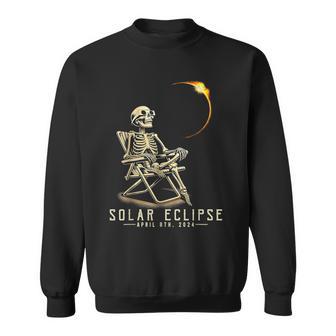 Solar Eclipse April 8 2024 Skeleton Solar Eclipse Glasses Sweatshirt - Monsterry DE