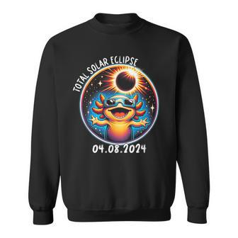 Solar Eclipse Axolot Wearing Glasses Pet April 8 2024 Sweatshirt - Monsterry DE