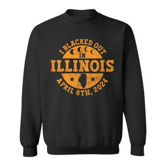 Solar Eclipse I Blacked Out In Illinois April 8Th 2024 Sweatshirt - Seseable