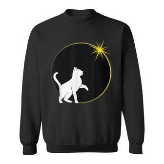 Solar Eclipse Cat 2024 Cat Lover Total Solar Eclipse Sweatshirt - Seseable