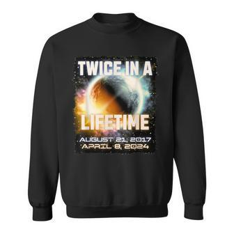 Solar Eclipse Twice In Lifetime 2024 Solar Eclipse Astronomy Sweatshirt | Mazezy