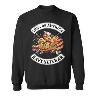 Son Of America Navy Veteran Sweatshirt | Mazezy