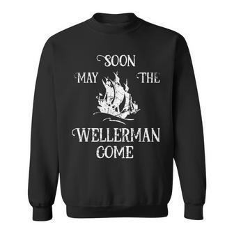 Soon May The Wellerman Come Ship On Ocean Retro Sea Shanties Sweatshirt - Monsterry DE