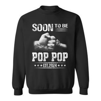 Soon To Be Pop Pop Est2024 Fathers Day New Dad Sweatshirt - Monsterry DE