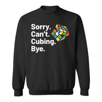 Sorry Can't Puzzle Cubes Speed Cubing Youth Math Sweatshirt - Thegiftio UK
