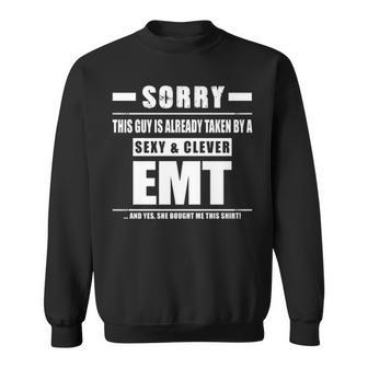 Sorry This Guy Is Already Taken By An Sexy And Clever Sweatshirt | Mazezy