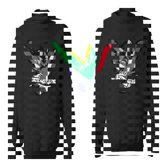 South Africa Hand Flag South African Sweatshirt - Thegiftio
