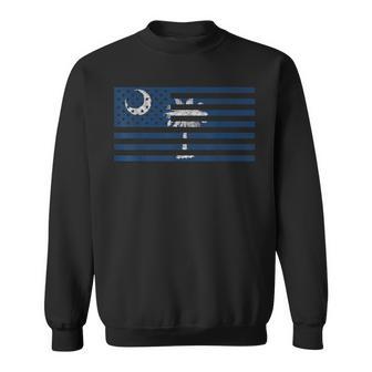 South Carolina State Flag United States American Flag Sweatshirt - Monsterry