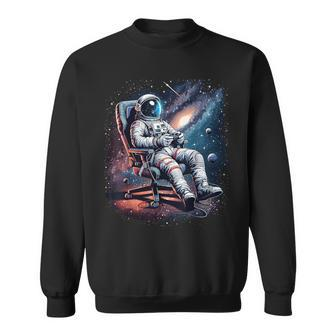 Space Astronaut Gaming System Planets Astronaut Gamer Sweatshirt - Monsterry