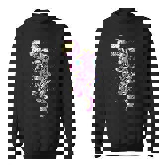 Spaceman Dunk Galaxy Planet Basketball Star Sports Game Sweatshirt - Thegiftio UK