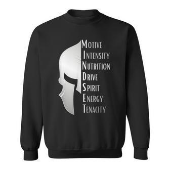 Spartan Mindset Motivational Inspirational Quote Graphic Sweatshirt - Seseable