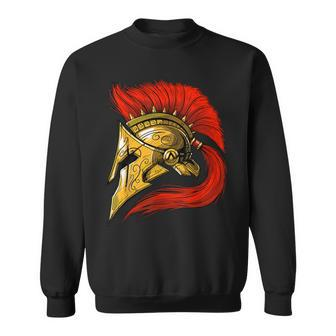 Spartan Warrior Helmet Ancient Greek Mythology Roman History Sweatshirt - Monsterry UK
