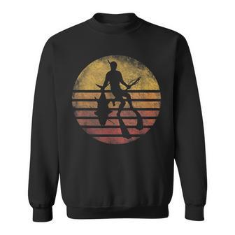 Spearfishing Dive Retro Vintage Silhouette Fishing Sweatshirt - Monsterry DE