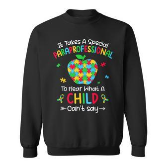 Special Paraprofessional Autism Awareness Teacher Sweatshirt - Monsterry UK