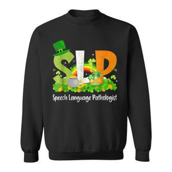 Speech Language Pathologist St Patrick's Day Slp Therapy Sweatshirt - Thegiftio UK