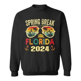 Spring Break 2024 Florida Spring Break And Cool Sunglasses Sweatshirt - Seseable