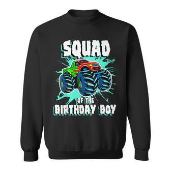 Squad Of The Birthday Boy Monster Truck Birthday Party Sweatshirt - Monsterry DE
