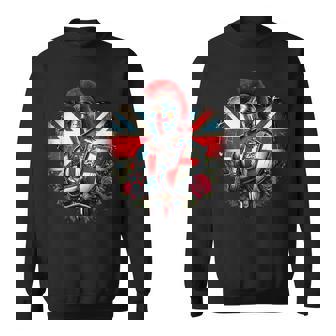 St George's Day Outfit Idea With Knight Rose & English Flag Sweatshirt - Thegiftio