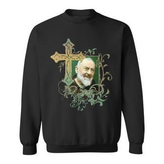 St Padre Pio Prayer Cross Catholics Holy Saints Vintage Sweatshirt - Monsterry