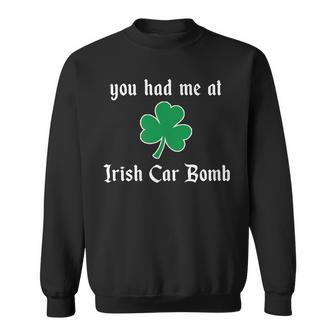 St Patrick's Day Drinking Booze Irish Car Bomb Shamrock Sweatshirt - Monsterry AU