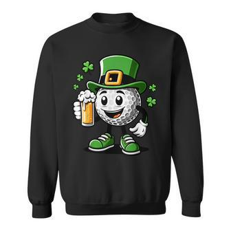 St Patrick's Day Irish Golf Ball Beer Golfing Golfer Sweatshirt - Monsterry