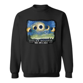 Starry Night Total Solar Eclipse 2024 American Totality Sweatshirt | Mazezy