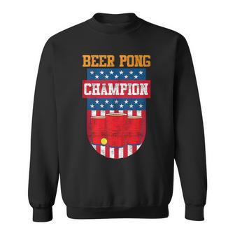Stars And Stripes Usa Champion Beer Pong Sweatshirt - Monsterry