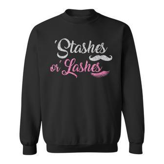 Stashes Or Lashes Baby Gender Shower Reveal T Sweatshirt - Monsterry AU