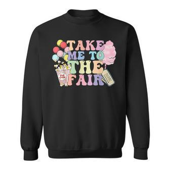 Take Me To The State Fair With Cotton Candy And Pop Corn Sweatshirt - Monsterry