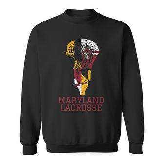 State Of Maryland Flag Lacrosse Team Player Lax Coach Sweatshirt - Monsterry UK