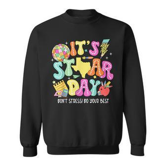 State Testing Retro It's Staar Day Don't Stress Do Your Best Sweatshirt - Seseable